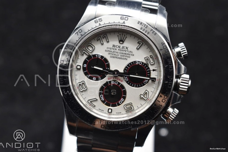 Supportive V SS Markers 1:1 Bracelet SA4130 Best 116509 on White 744 Dial Clean Edition Arabic Daytona 0401